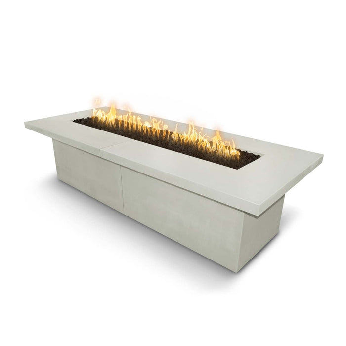 Top Fires Newport Rectangular Concrete Gas Fire Table - Match Lit