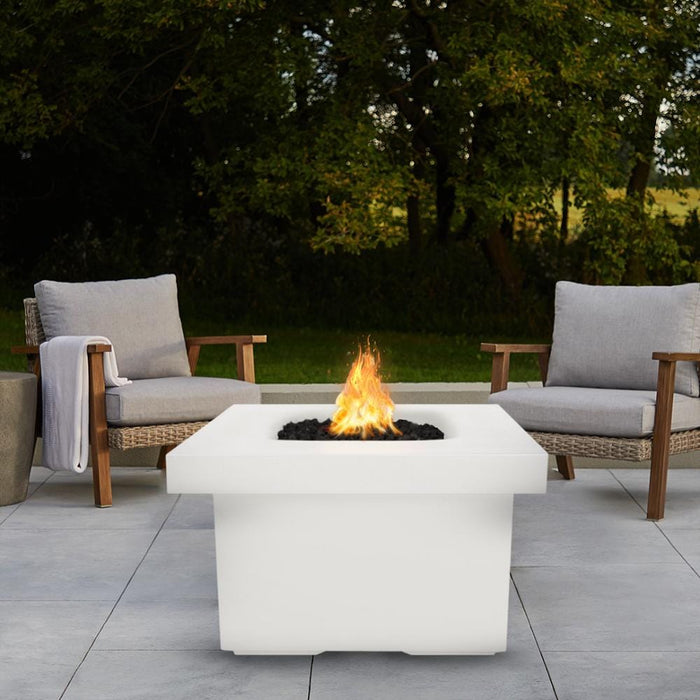 Top Fires Ramona 36-Inch Square GFRC Gas Fire Pit Table - Electronic