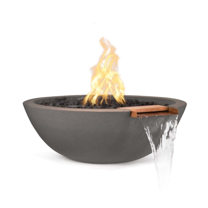 Top Fires Sedona 27-Inch Round Concrete Gas Fire and Water Bowl - Electronic (OPT-27RFWE12V)