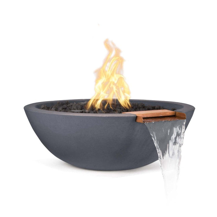 Top Fires Sedona 27-Inch Round Concrete Gas Fire and Water Bowl - Electronic (OPT-27RFWE12V)