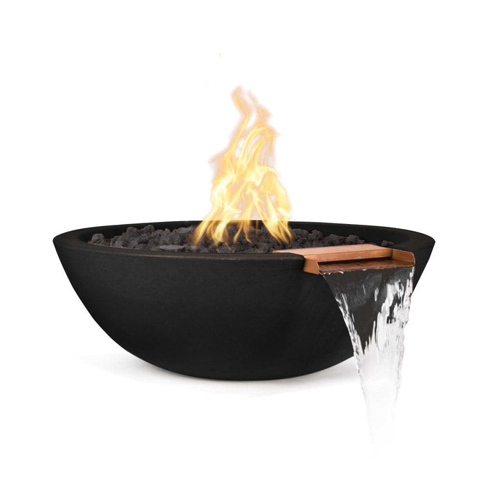 Top Fires Sedona 33-Inch Round Concrete Gas Fire and Water Bowl - Match Lit (OPT-33RFW)