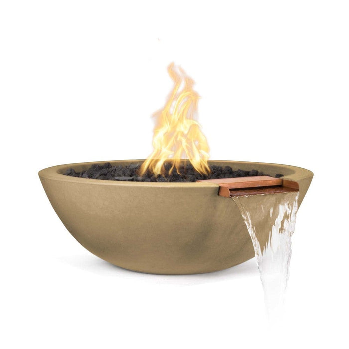 Top Fires Sedona 33-Inch Round Concrete Gas Fire and Water Bowl - Match Lit (OPT-33RFW)