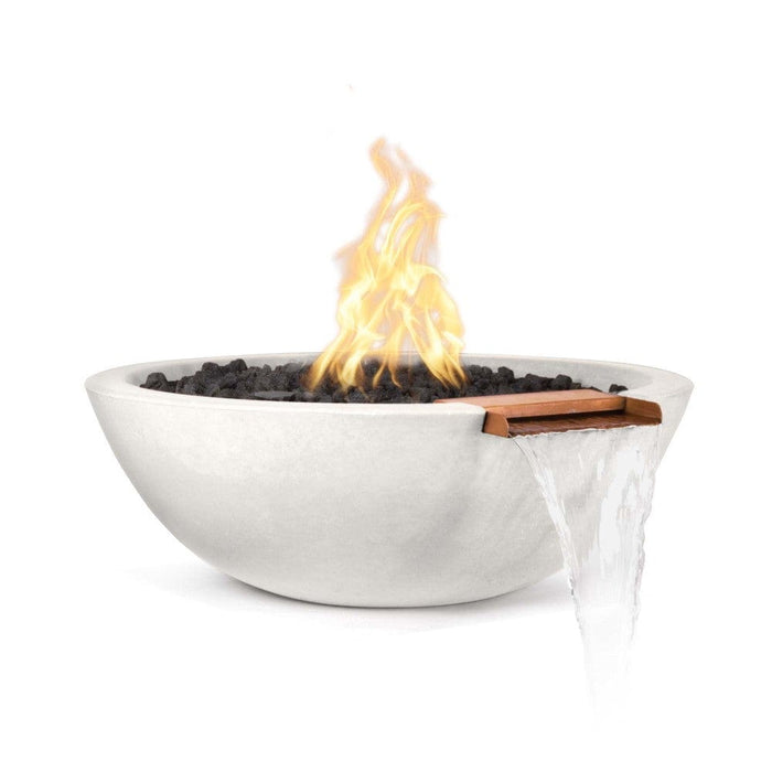 Top Fires Sedona 33-Inch Round Concrete Gas Fire and Water Bowl - Match Lit (OPT-33RFW)