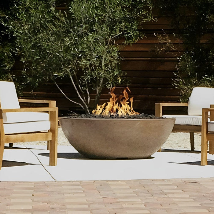 Top Fires Sedona 48-Inch Round GFRC Gas Fire Pit - Match Lit (OPT-SED48)