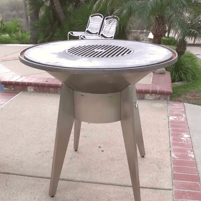 Top Fires The Mojave Round Steel Fire Pit Grill