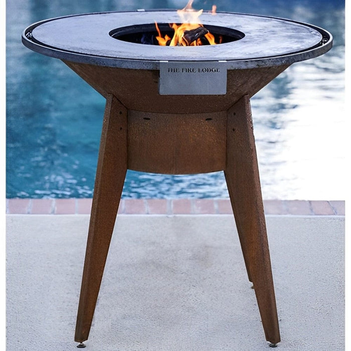 Top Fires The Mojave Round Steel Fire Pit Grill