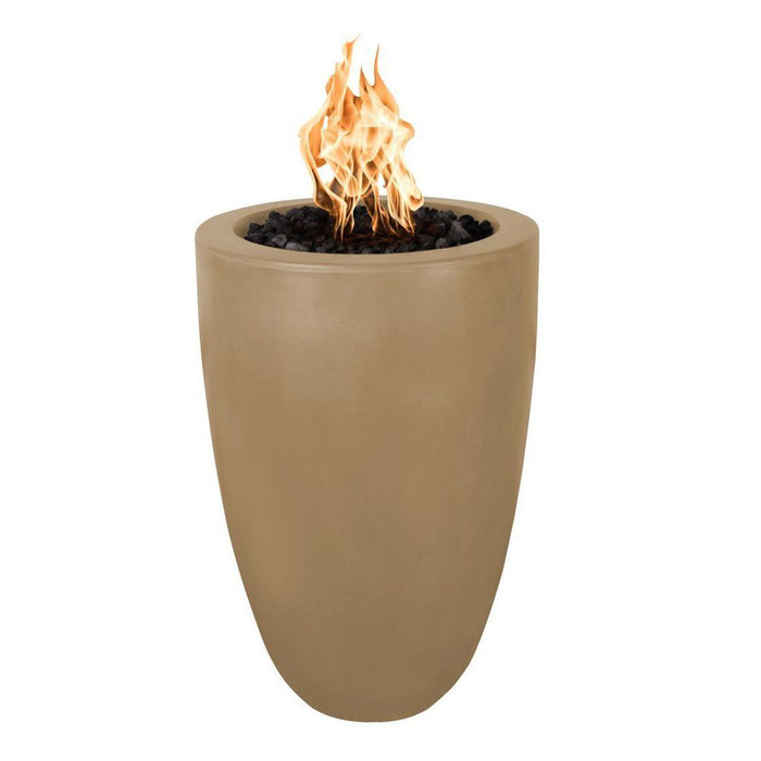 Top Fires Castillo 22-Inch Pillar GFRC Gas Fire Pit - Match Lit