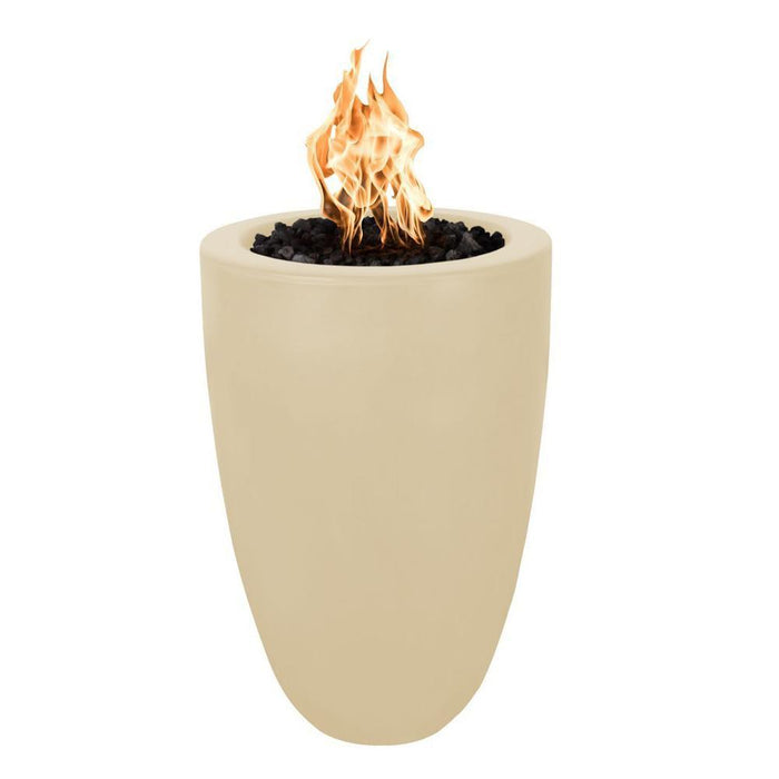 Top Fires Castillo 22-Inch Pillar GFRC Gas Fire Pit - Match Lit