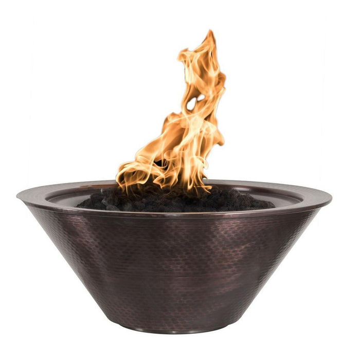 Top Fires Cazo 24-Inch Round Copper Gas Fire Bowl - Match Lit (OPT-101-24NWF)