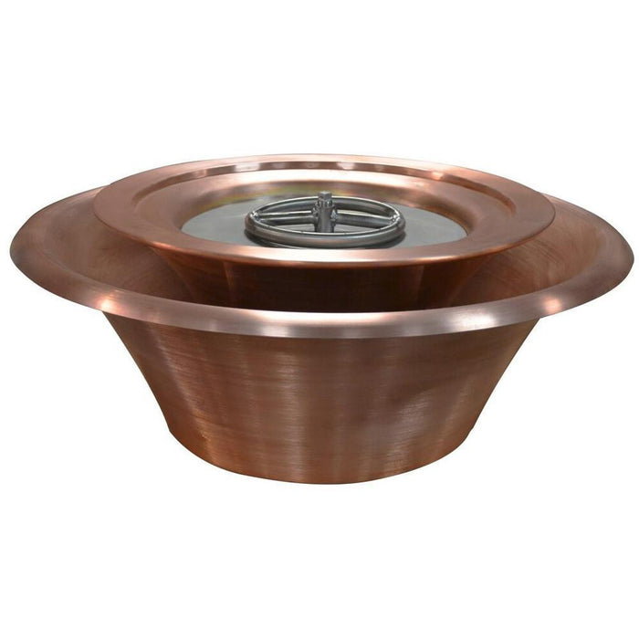 Top Fires Cazo 30-Inch 360 Spillway Copper Gas Fire and Water Bowl - Electronic (OPT-30FW360E)