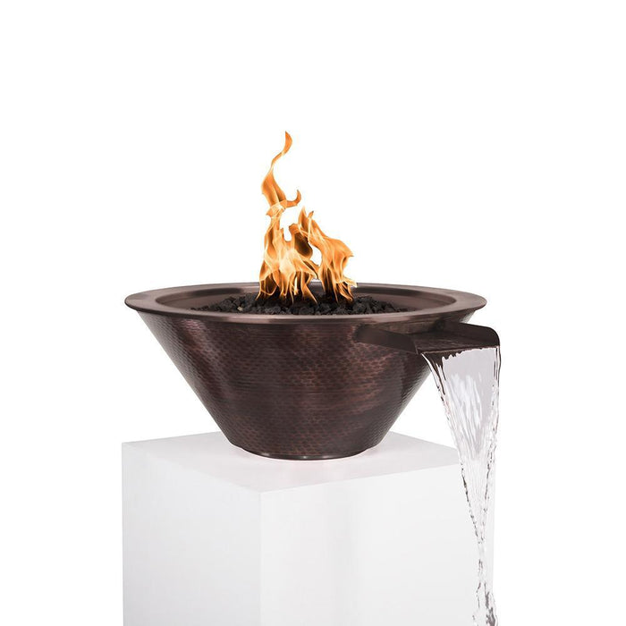 Top Fires Cazo 30-Inch Round Copper Gas Fire and Water Bowl - Match Lit (OPT-102-30NWCB)