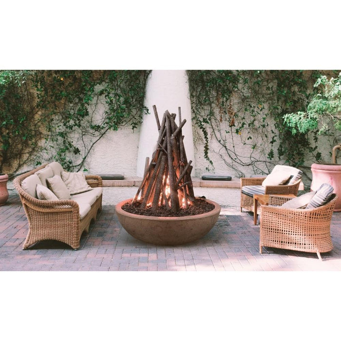 Top Fires Sedona 48-Inch Round GFRC Gas Fire Pit - Match Lit (OPT-SED48)