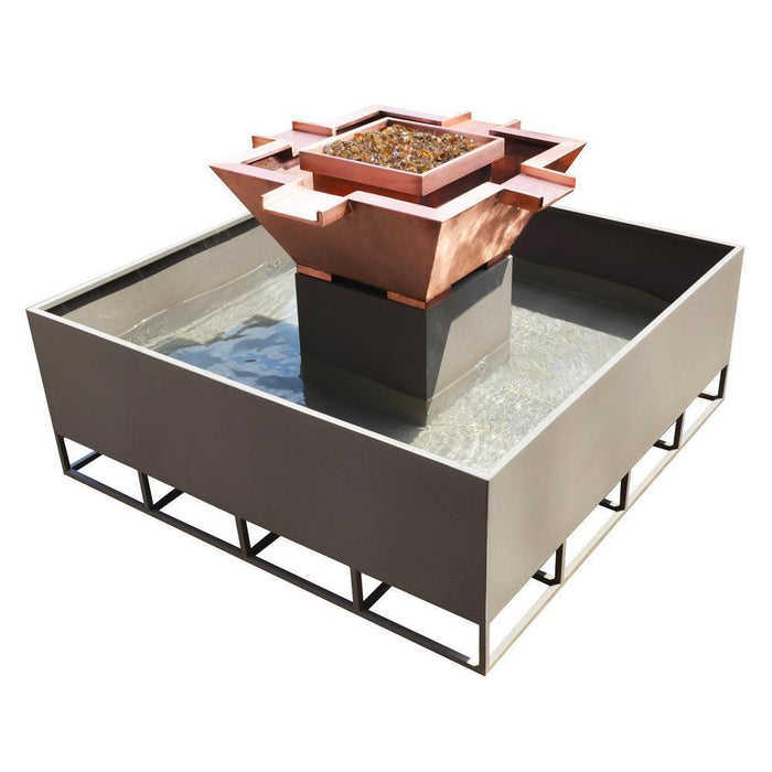 Top Fires Olympian 60" 4-Way Copper Gas Fire and Water Bowl - Electronic (OPT-OLS60SE12)