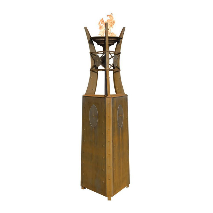 Top Fires Bastille 87-Inch Corten Steel Fire Tower - Match Lit (OPT-FTWR2)