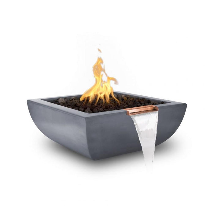 Top Fires Avalon 24-Inch Square Concrete Gas Fire and Water Bowl - Electronic