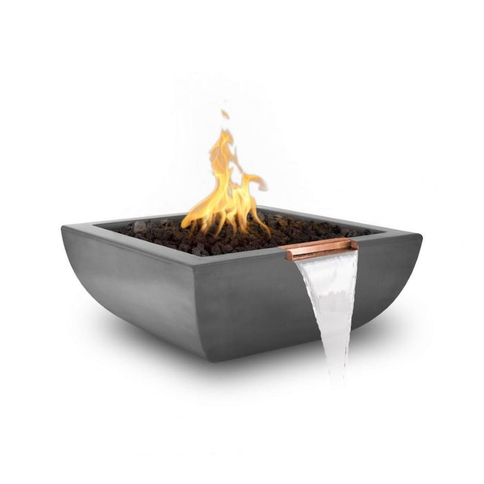 Top Fires Avalon 24-Inch Square Concrete Gas Fire and Water Bowl - Electronic