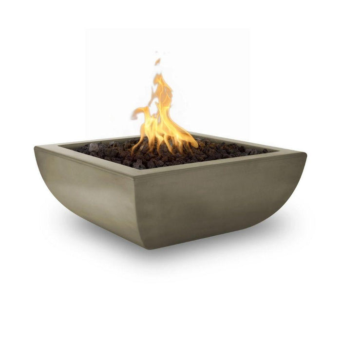 Top Fires Avalon 24-Inch Square Concrete Gas Fire Bowl - Electronic