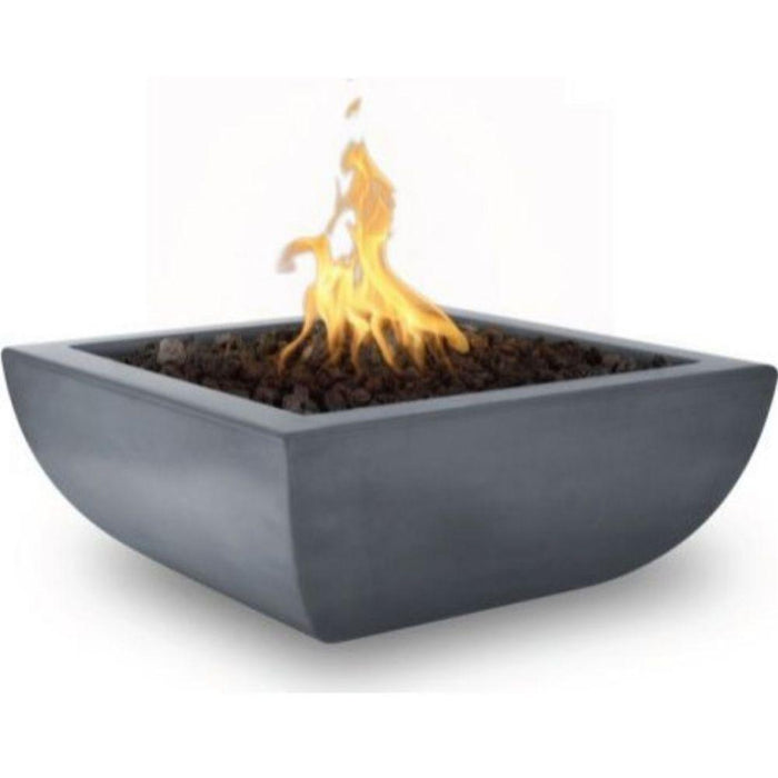 Top Fires Avalon 30-Inch Square Concrete Gas Fire Bowl - Electronic