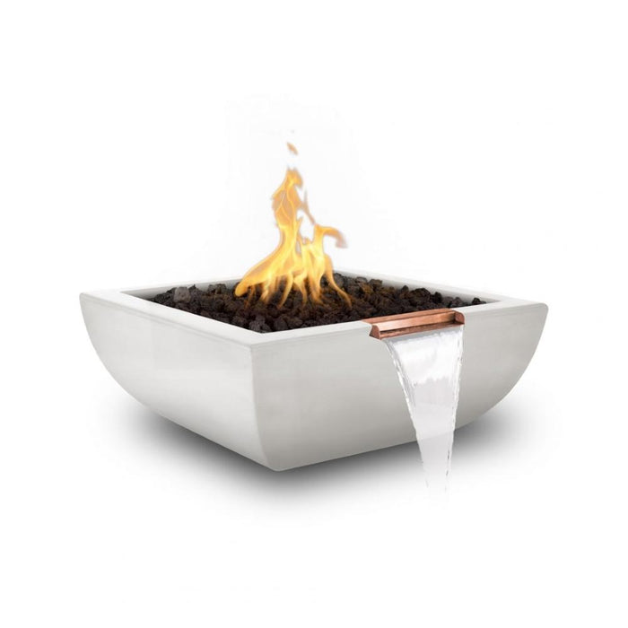 Top Fires Avalon 36-Inch Square Concrete Gas Fire and Water Bowl - Electronic