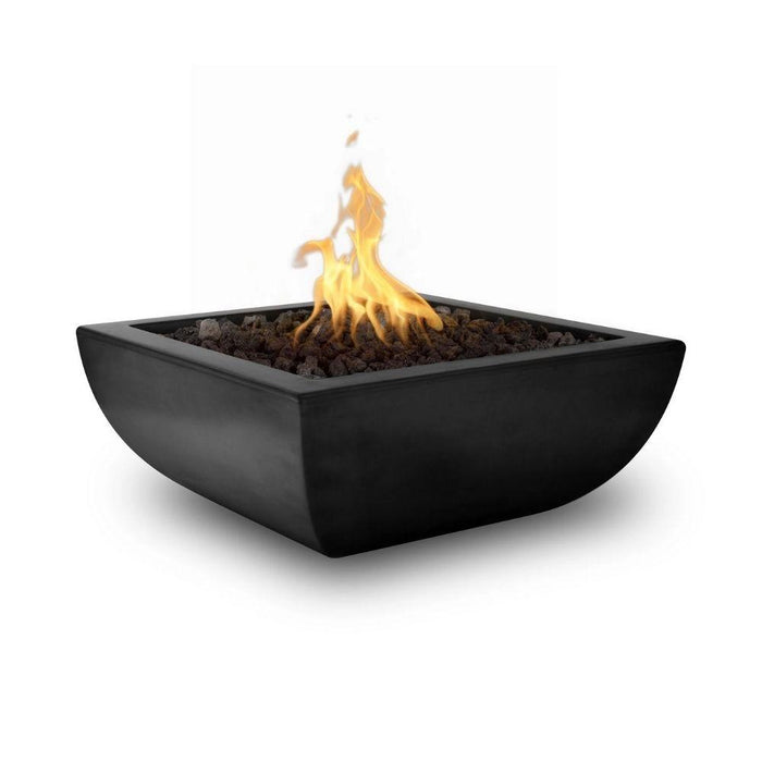 Top Fires Avalon 36-Inch Square Concrete Gas Fire Bowl - Electronic