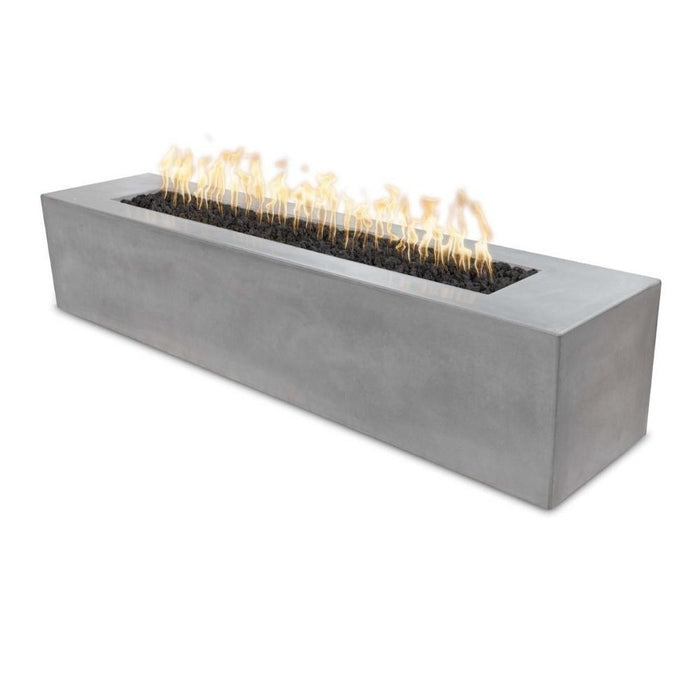 Top Fires Carmen 72-Inch Linear GFRC Gas Fire Pit with Access Door - Flame Sense