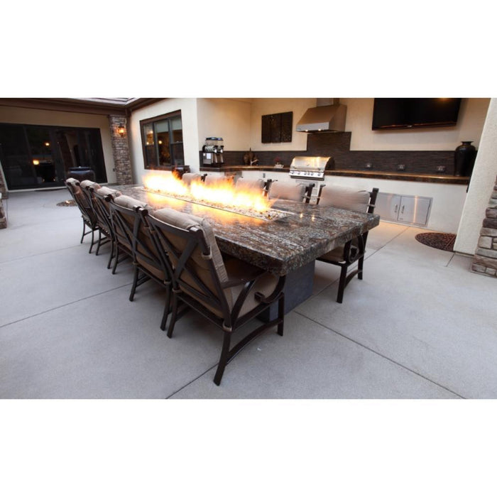 Top Fires Laguna Rectangular Concrete Fire Table - Electronic