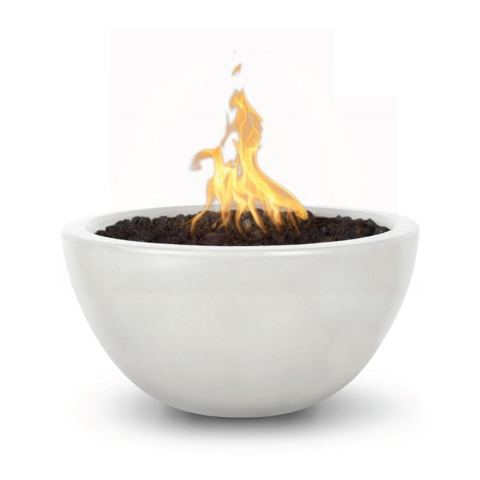 Top Fires Luna Round Concrete Gas Fire Bowl - Match Lit