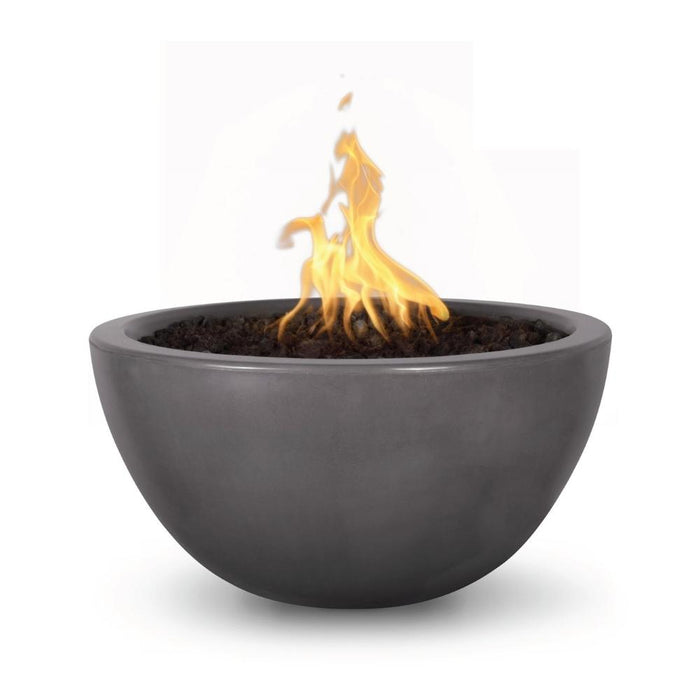 Top Fires Luna Round Concrete Gas Fire Bowl - Match Lit