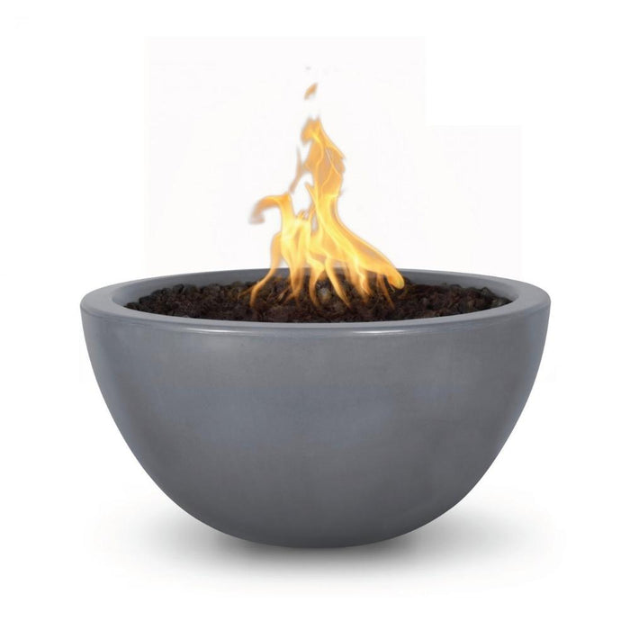 Top Fires Luna Round Concrete Gas Fire Bowl - Match Lit