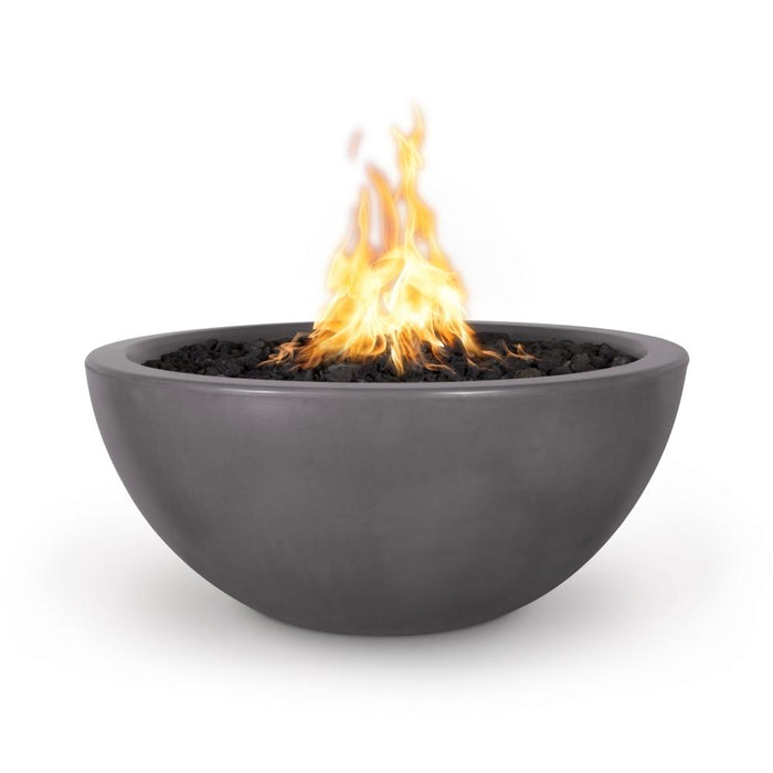 Top Fires Luna Round Concrete Gas Fire Pit - Flame Sense