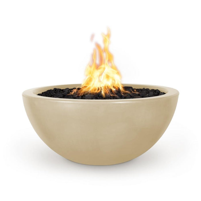 Top Fires Luna Round Concrete Gas Fire Pit - Flame Sense