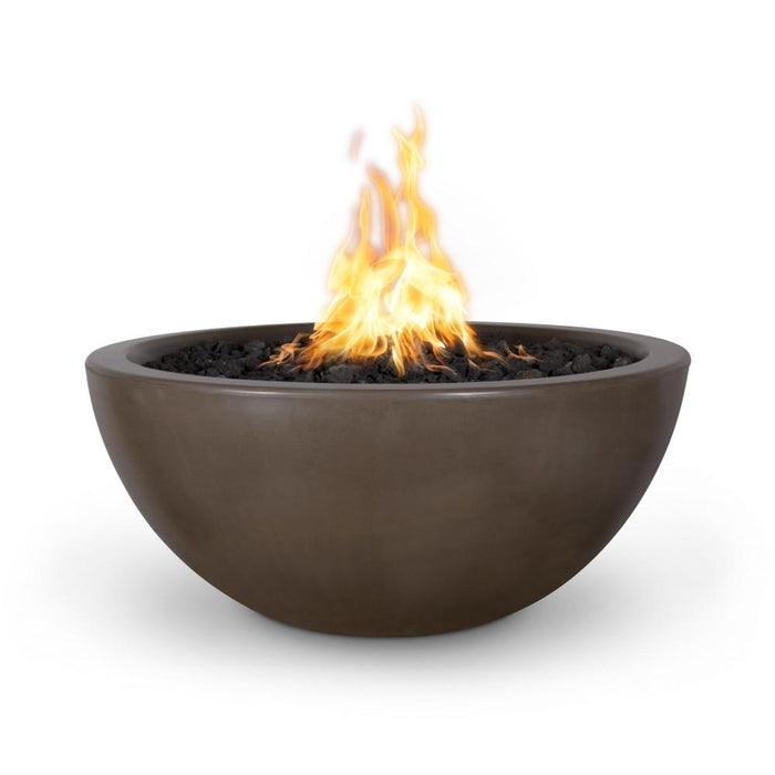 Top Fires Luna Round Concrete Gas Fire Pit - Match Lit