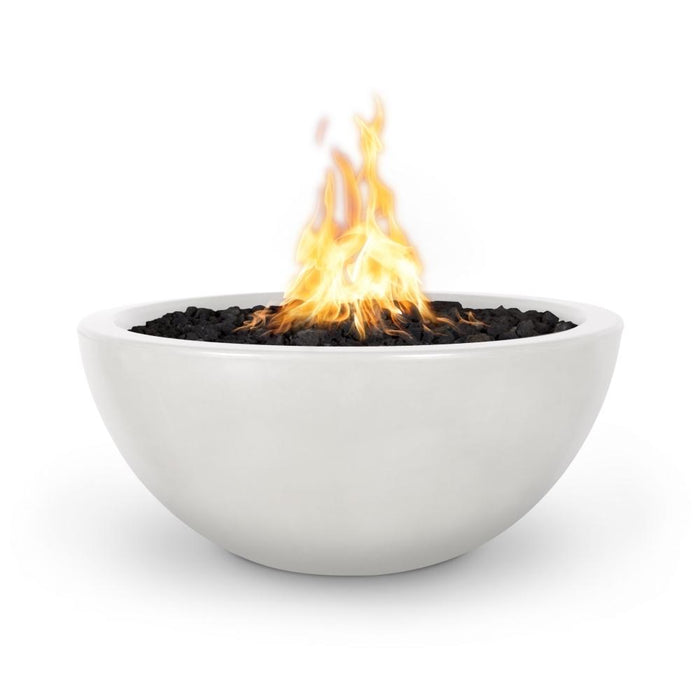 Top Fires Luna Round Concrete Gas Fire Pit - Match Lit