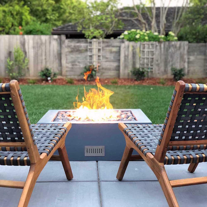 Top Fires Quad GFRC Gas Fire Pit - Match Lit