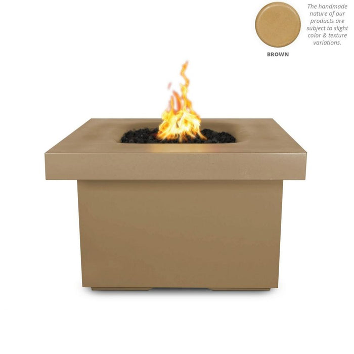 Top Fires Ramona 36-Inch Square GFRC Gas Fire Pit Table - Electronic