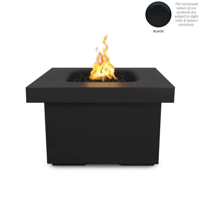 Top Fires Ramona 36-Inch Square GFRC Gas Fire Pit Table - Flame Sense