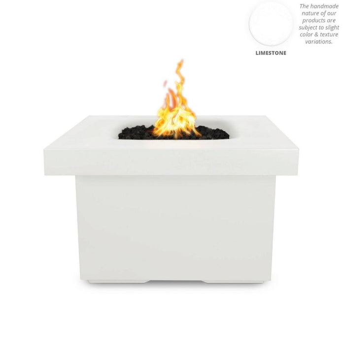 Top Fires Ramona 36-Inch Square GFRC Gas Fire Pit Table - Flame Sense