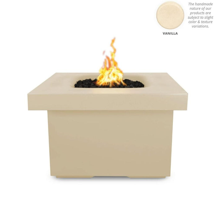 Top Fires Ramona 36-Inch Square GFRC Gas Fire Pit Table - Flame Sense