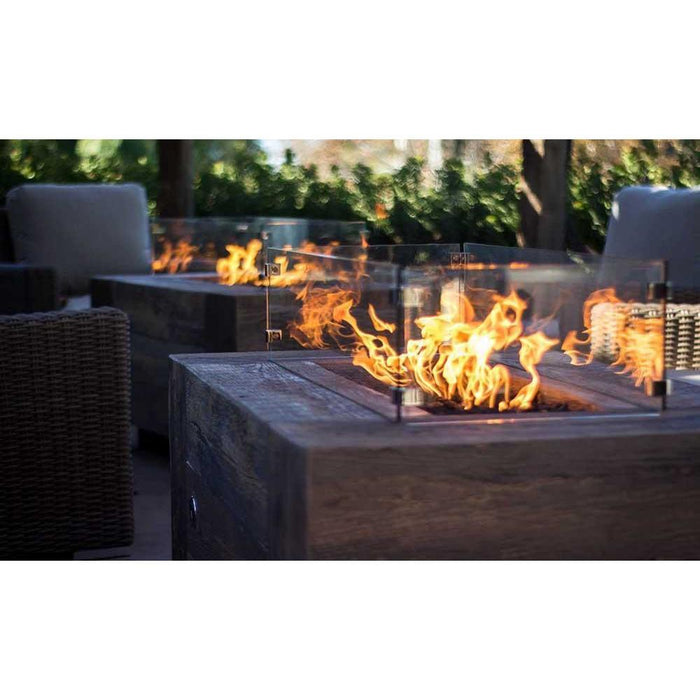 Top Fires Catalina Rectangular GFRC Gas Fire Pit - Flame Sense