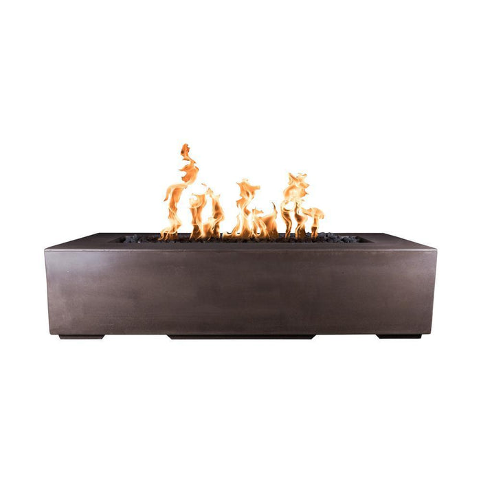 Top Fires Regal 48-Inch Rectangular GFRC Gas Fire Pit - Match Lit