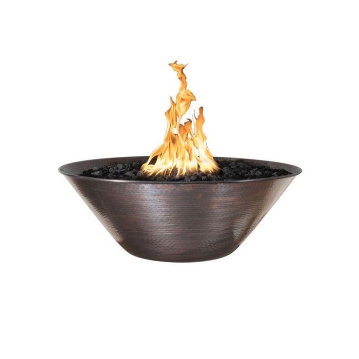 Top Fires Remi 31-Inch Round Copper Gas Fire Bowl - Match Lit