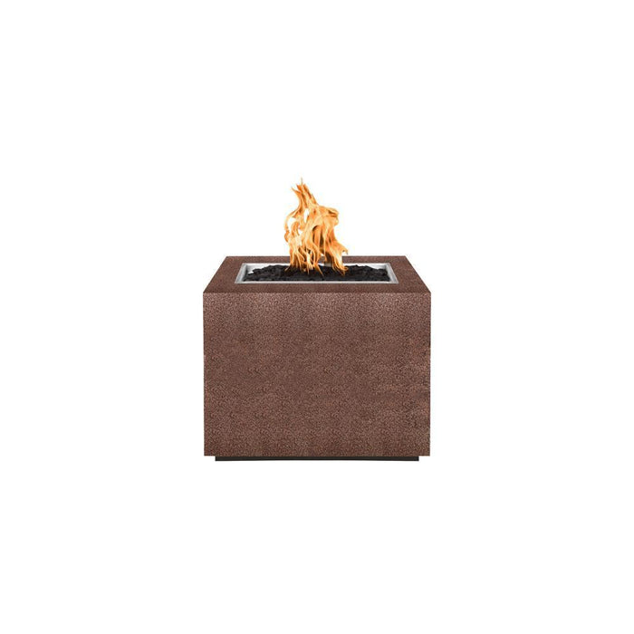 Top Fires Forma Square Powder Coated Steel Gas Fire Pit - Match Lit