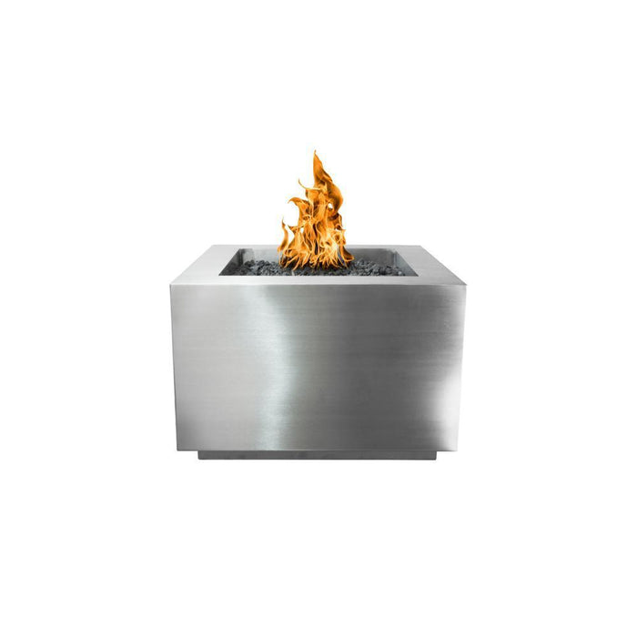 Top Fires Forma Square Stainless Steel Gas Fire Pit - Match Lit