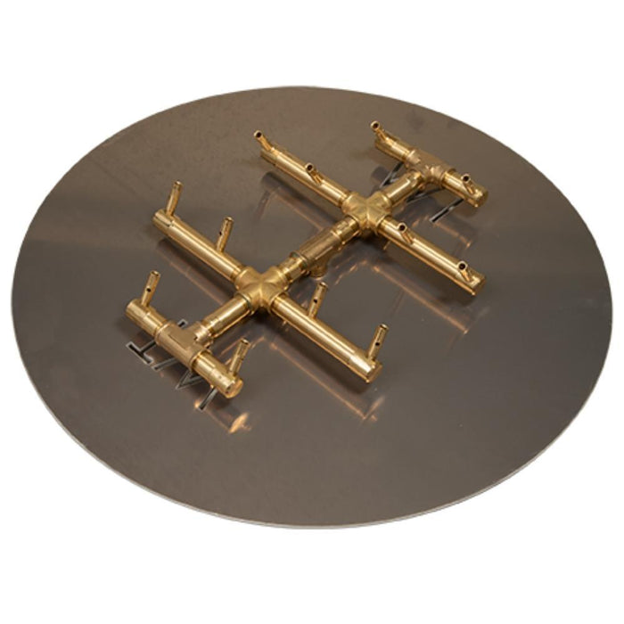 Warming Trends CFBCTXL120 Circular Tree-Style CROSSFIRE 12-Inch Brass Gas Burner